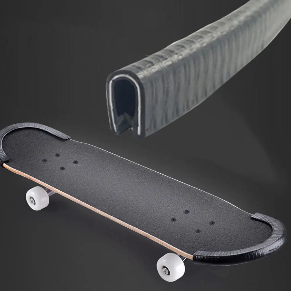 

2Pairs Skateboard Protective Strip Heavy Duty Bumper Cover Existing Damage Easy Push on Installation No Hardware