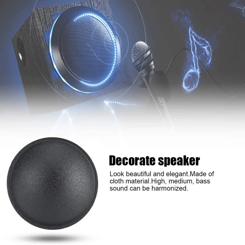 Audio Speaker Dust Cap Loudspeaker Cloth Fabric Dome Cover 55mm 10Pcs_BSH