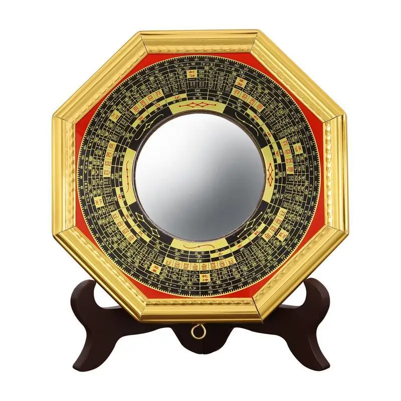 New Retro Traditional Chinese Feng Shui Bagua Mirror With Exquisite Engraved Patterns For Home Decor Attract Good Luck Blessing