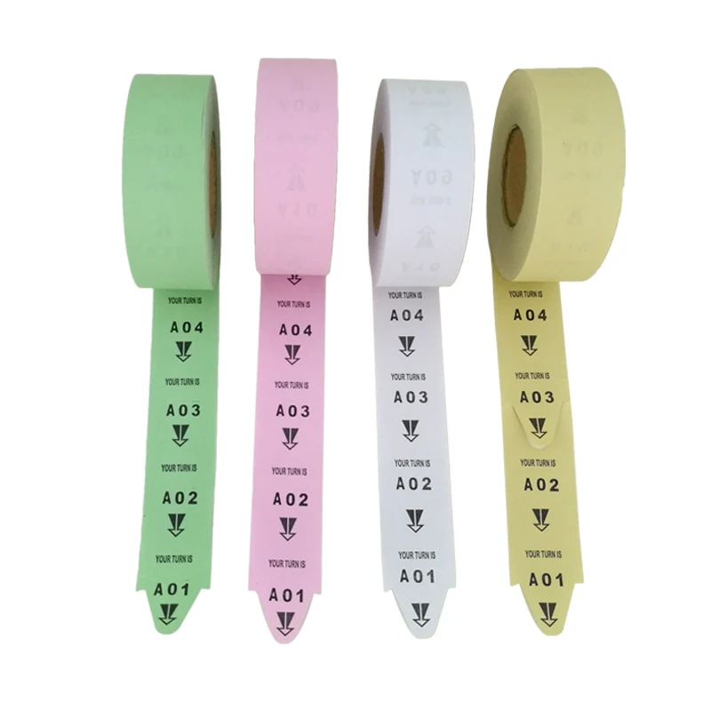 3 Rolls/Pack Take a Number Tickets 2-3 Digit Turn O Matic for K-T Ticket Dispenser 2000 Labels/Roll for Counter Queuing System