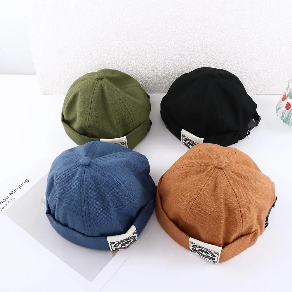 Gorro de melón para hombre y mujer, ropa de calle cálida Retro, estilo coreano, Hip Hop