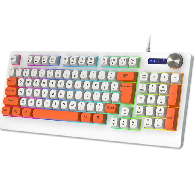 2025 Latest Authentic Wired Color Blocked Gaming Keyboard Smooth and Easy To Use Gaming Essential Simple Public Keyboard