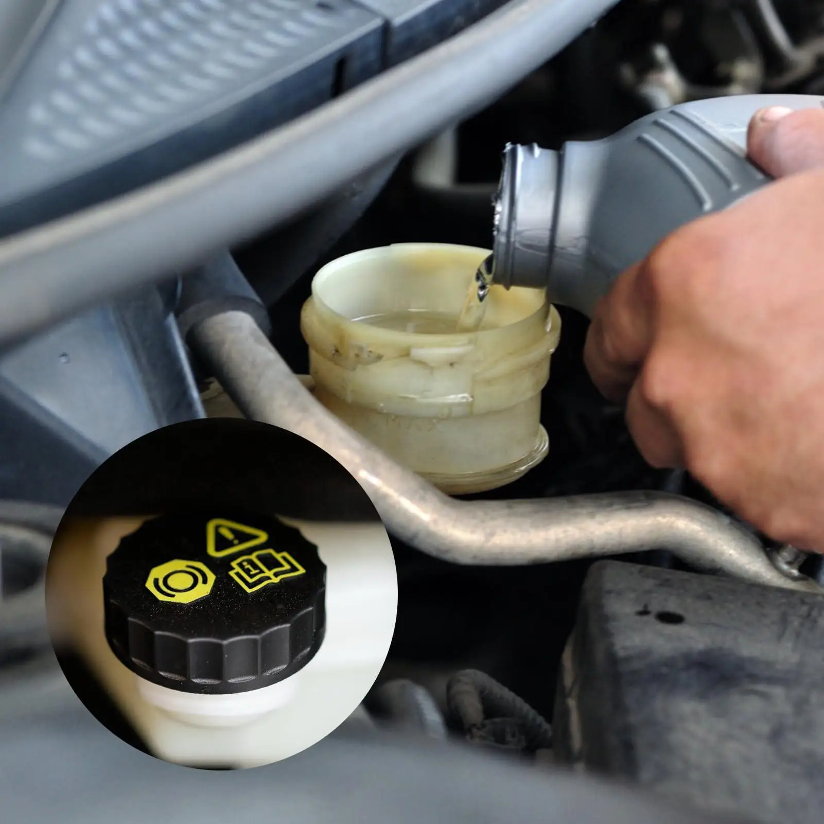 Double Layer Brake Fluid Reservoir Caps Universal Dust Proof Cover Brake Master Cylinder Cap for Travel Adventure Vehicles