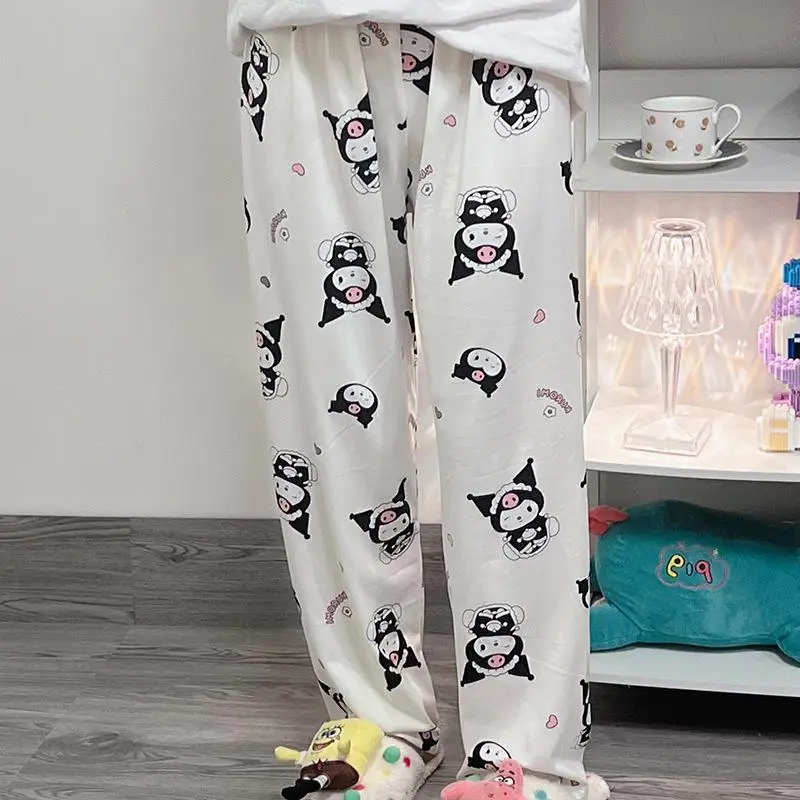 Anime Kawaii Sanrios Hellokittys Pajama Pants Spring Autumn Ins Style Student Home Loose Casual Pants Summer Wear Outside