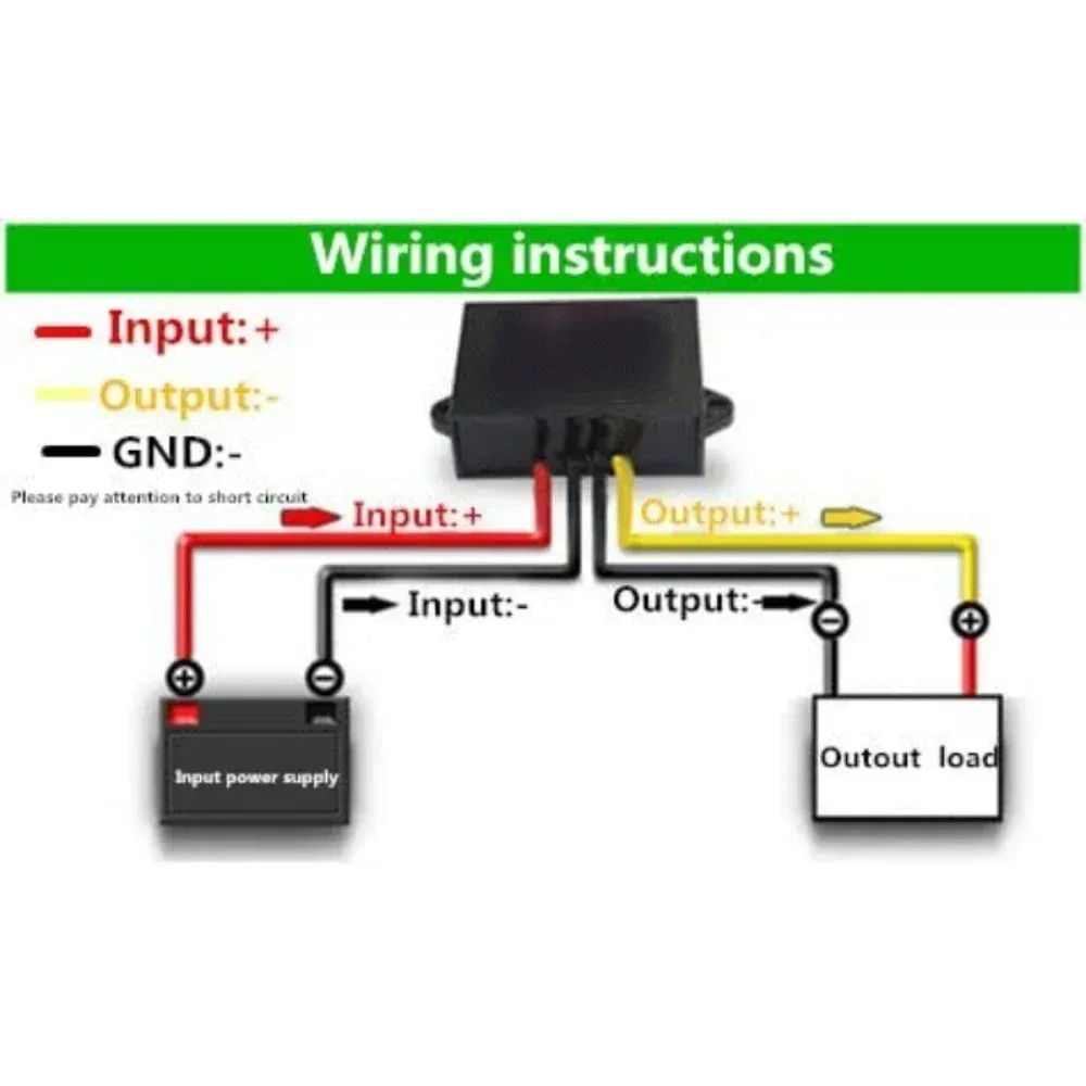 DC 12V 24V 36V 48V 9V-72V Convert to 6V 2A 12W Step Down Car Power Inverters Waterproof Power Adapters Buck Voltage Converters image 3