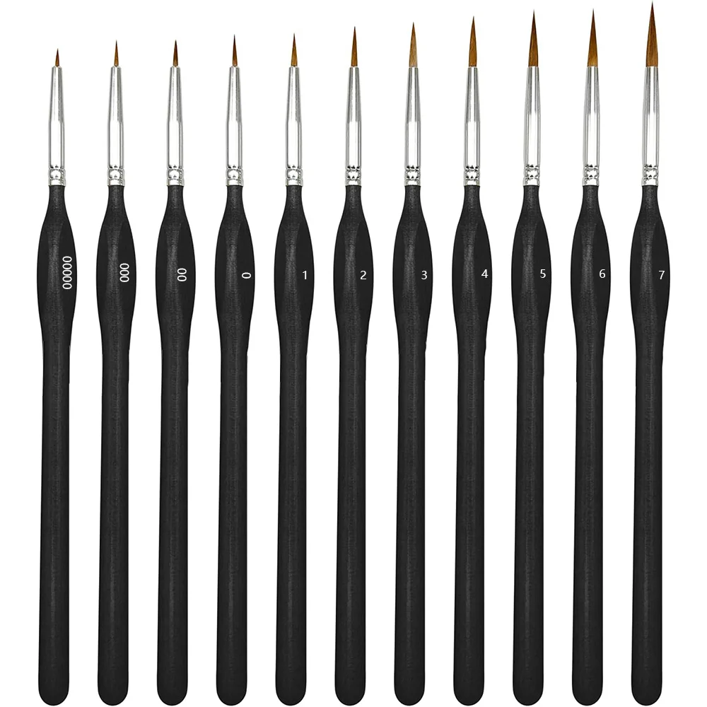 11/22pcs Detail Paint Brushes Set, Miniature Painting Kit for Acrylic, Models,Watercolor and Gouache, Nylon Hair Paint Brush