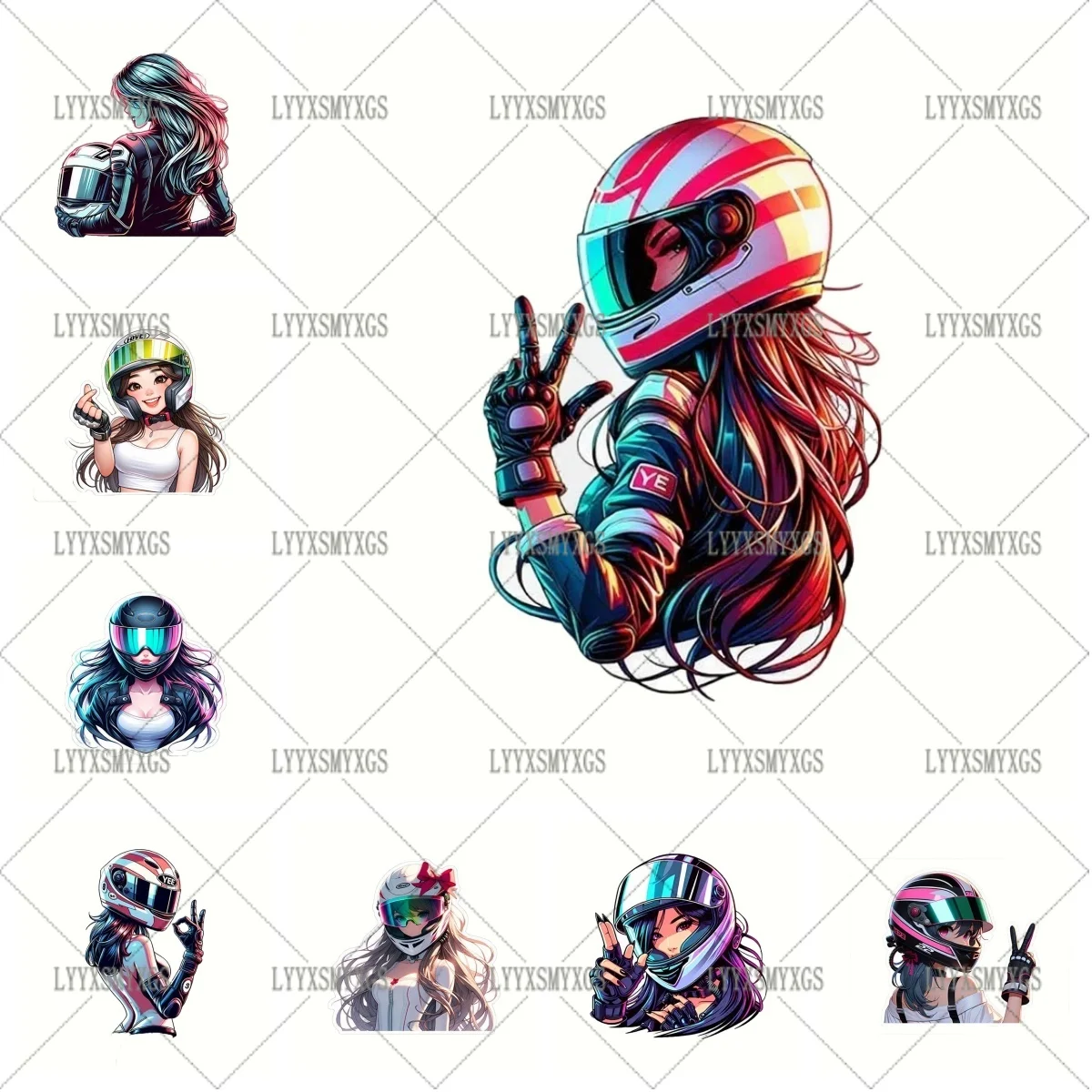 

Self-Adhesive Custom Original Dark Motorcycle Girl Car Stickers Waterproof Sunscreen Vinyl Decal PVC Wholesale Car Decoration