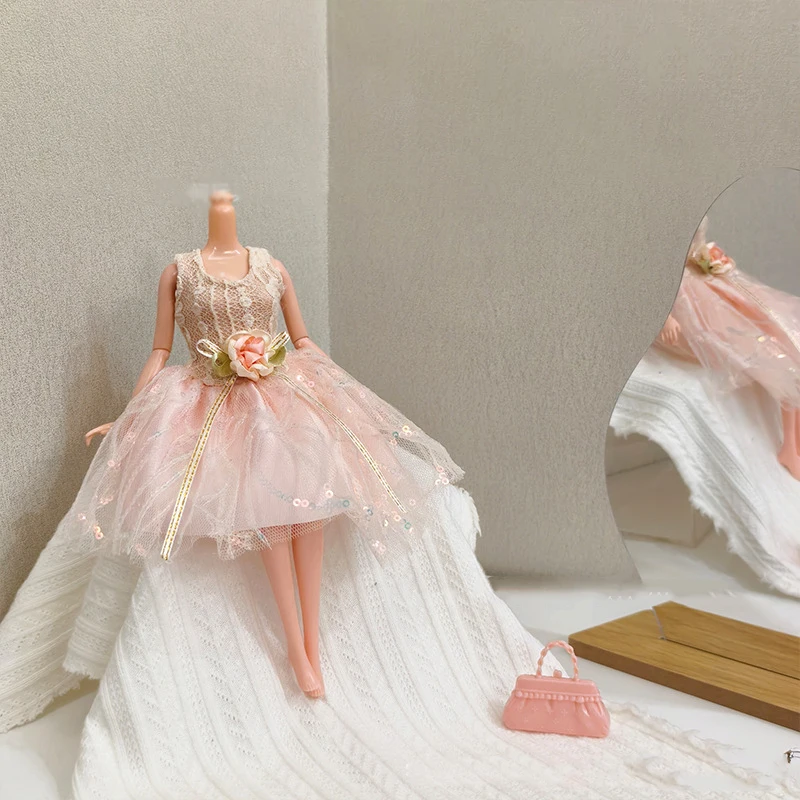 1/6 30 سنتيمتر ملابس دمى الأميرة رائعة منتفخ تنورة ساري الترتر فستان الأميرة فساتين الموضة الملابس والاكسسوارات