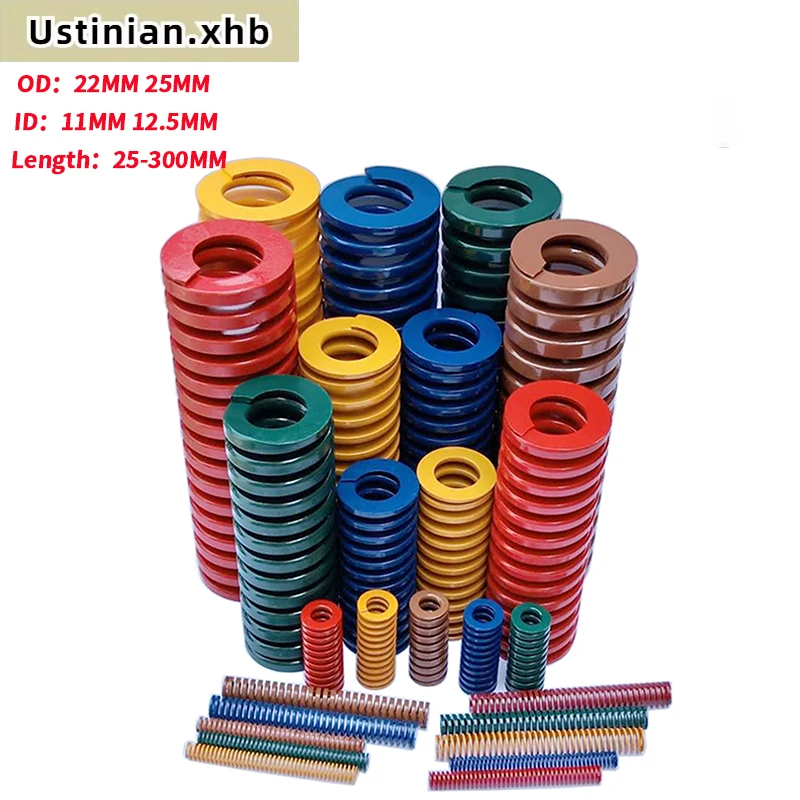 

Stamping mold accessories: 1 pcs OD 22mm 25mm, ID 11mm 12.5mm, Length 25-300mm rectangular compression shock absorber spring