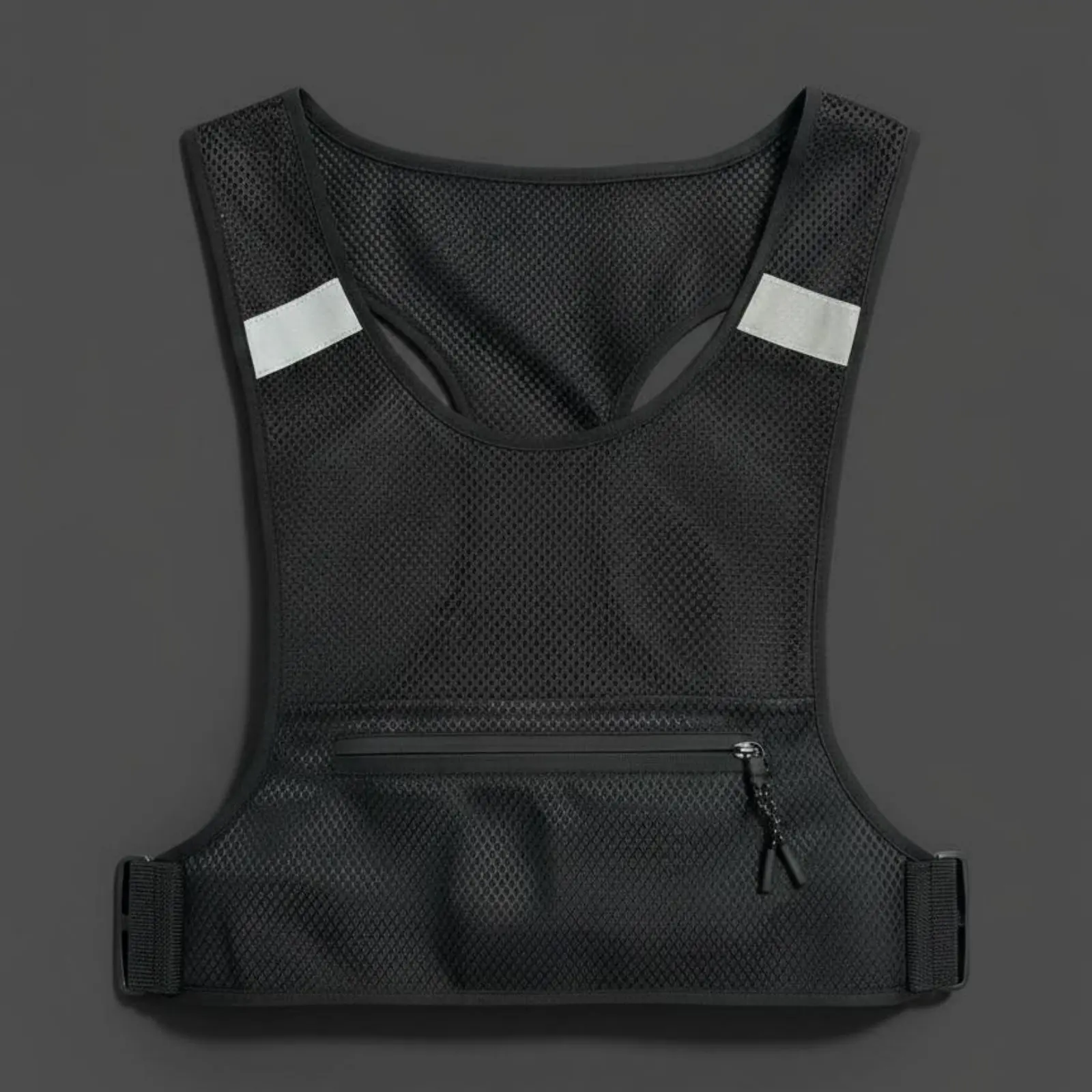 Reflective Running Vest Large Capacity Pocket Running Phone Holder Vest Minimalist Chest Pack Water Resistant Sports Gear