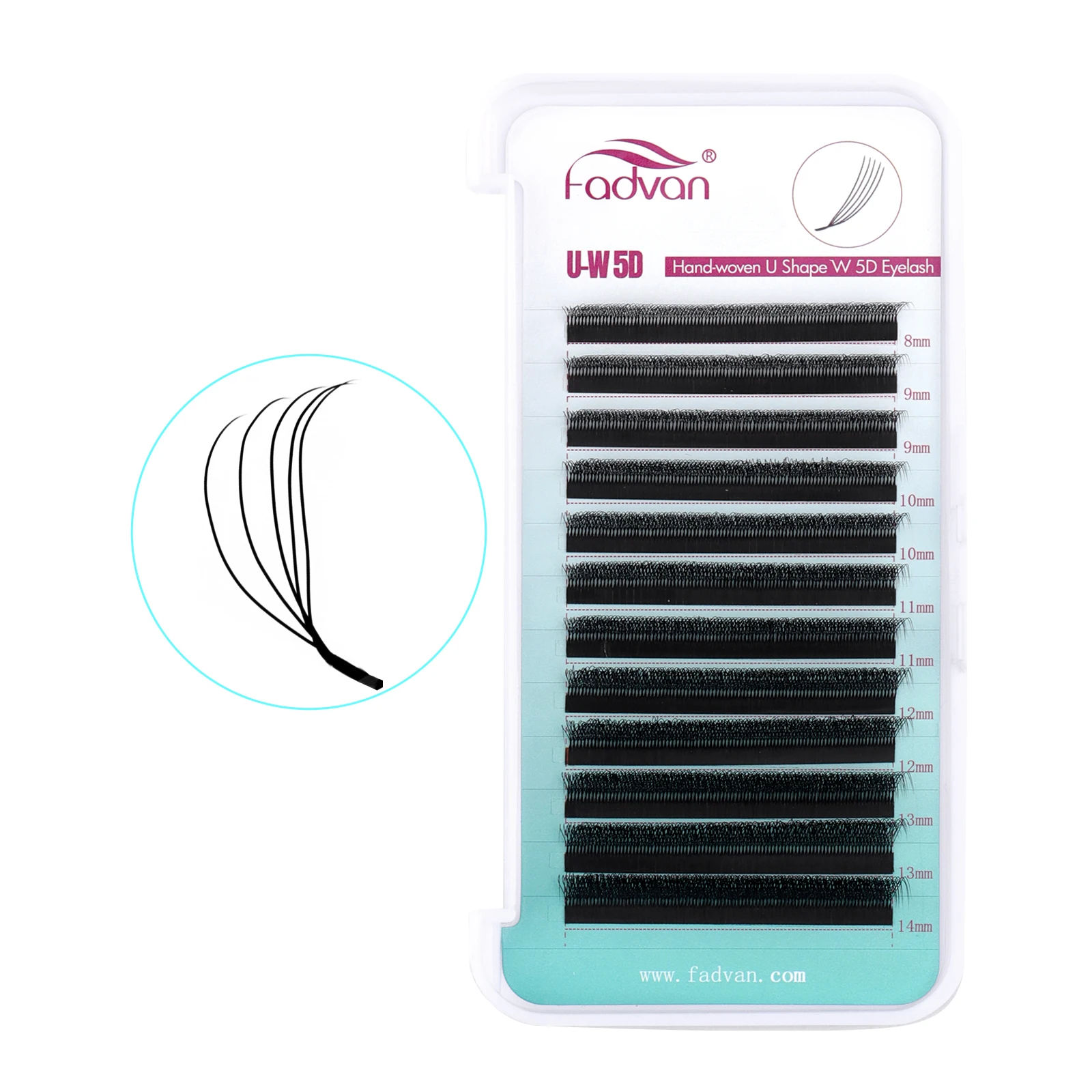 FADVAN U Shape 3D/4D/5D Lashes Premium Soft Eyelashes Extension Make up Tools
