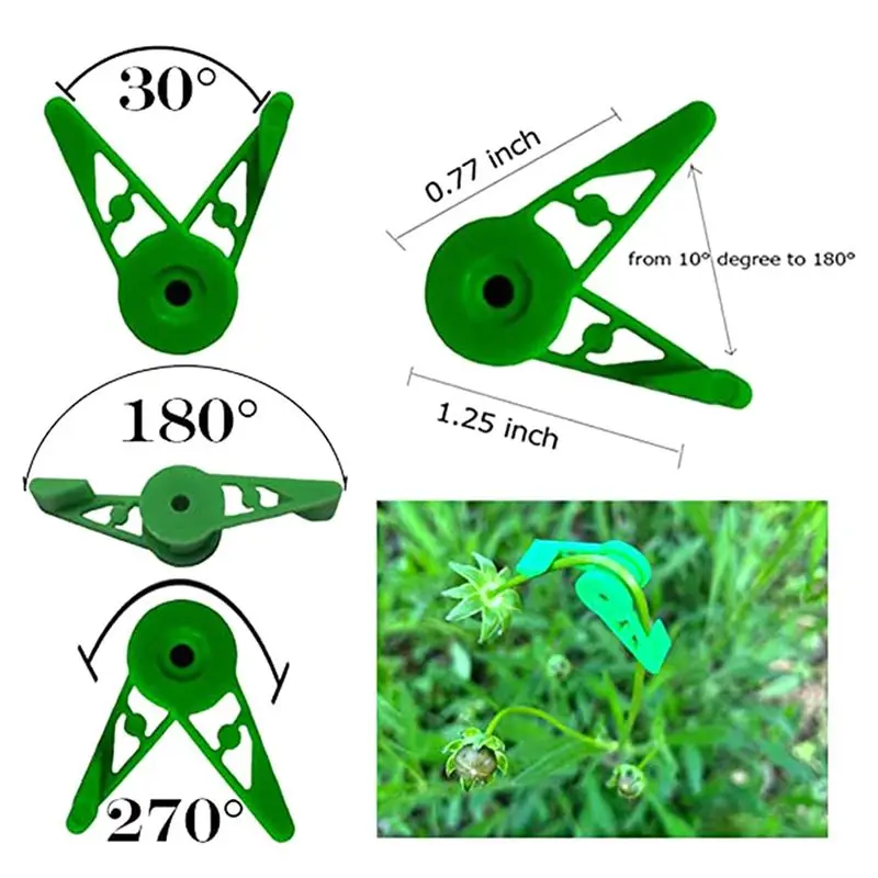 A36T-200X 360 Degree Adjustable Plant Branch Benders Low Stress Training Clips, Plant Training Clips, Plant Bender Clips