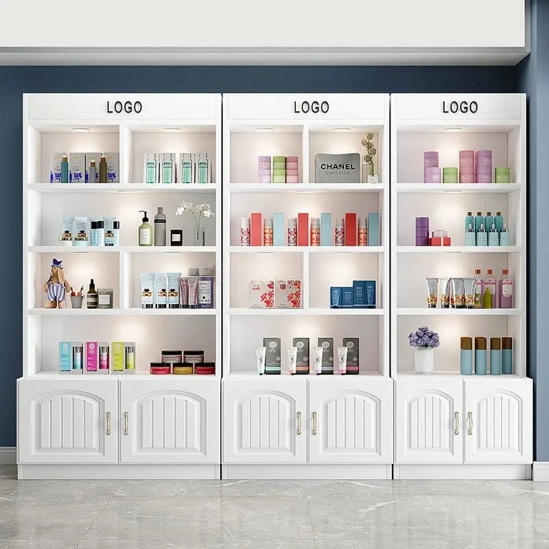Cosmetics Display Cabinet Commercial Tobacco and Alcohol Shelf Nail Salon Product Display Cabinet
