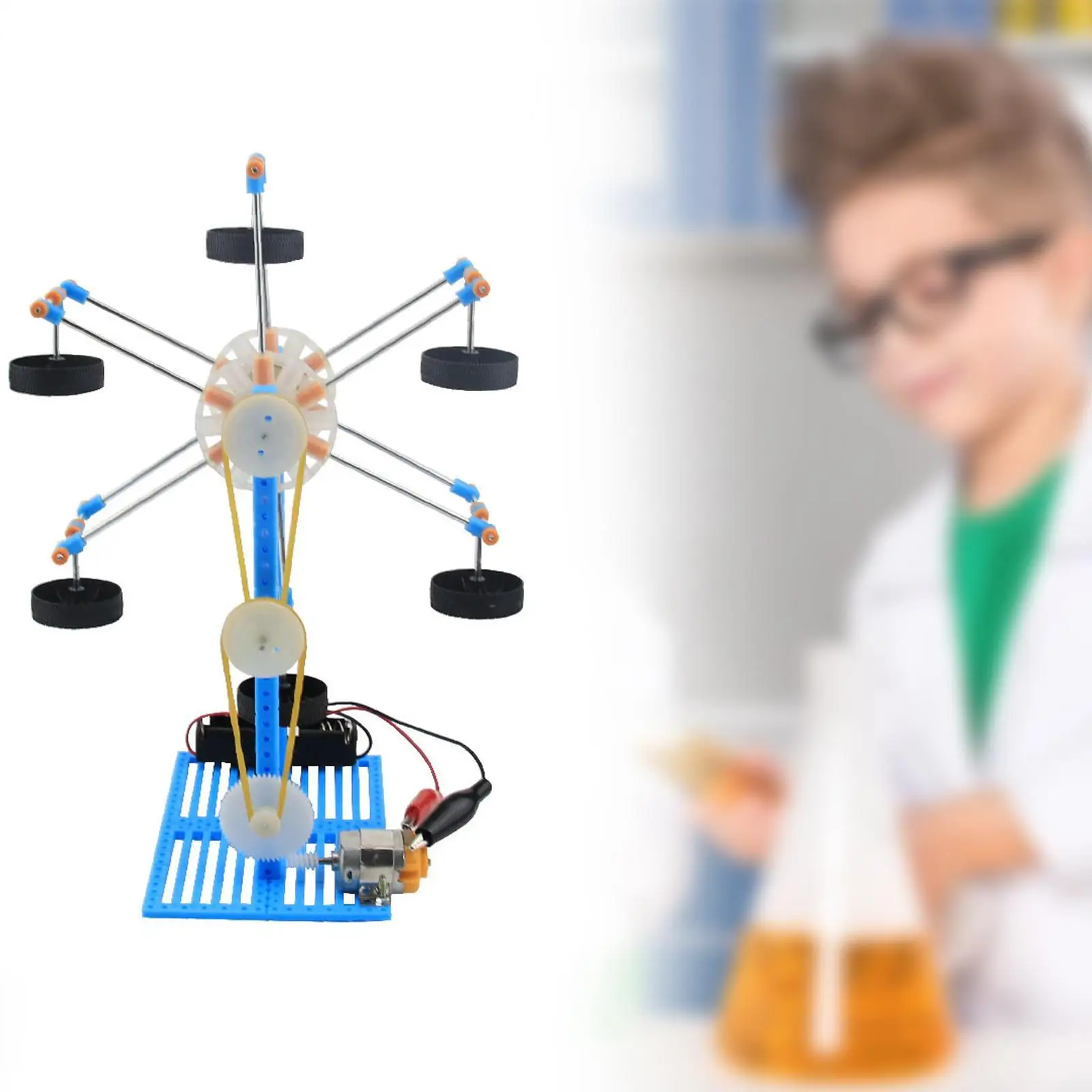 Electric Rotating Wheel Toy DIY Kit for Kids 17+ Educational Science Project Interactive Creative Assembly Model