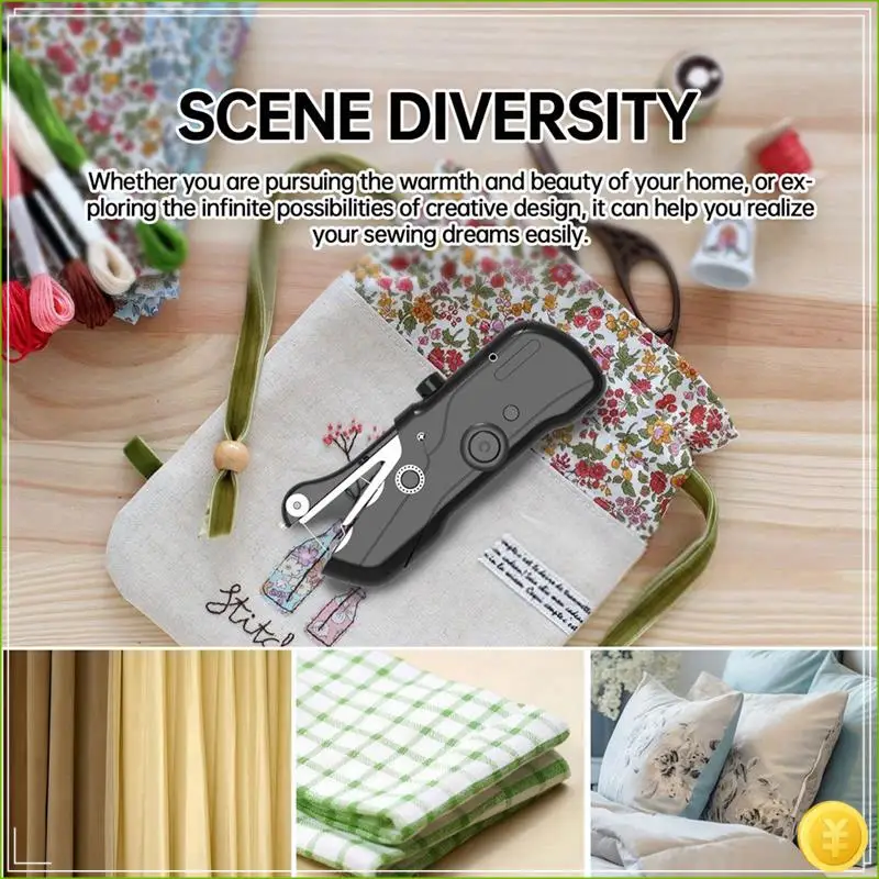 ماكينة خياطة محمولة، مفتاح كهربائي، سهلة التشغيل، ماكينة خياطة صغيرة محمولة، ماكينة خياطة للمبتدئين