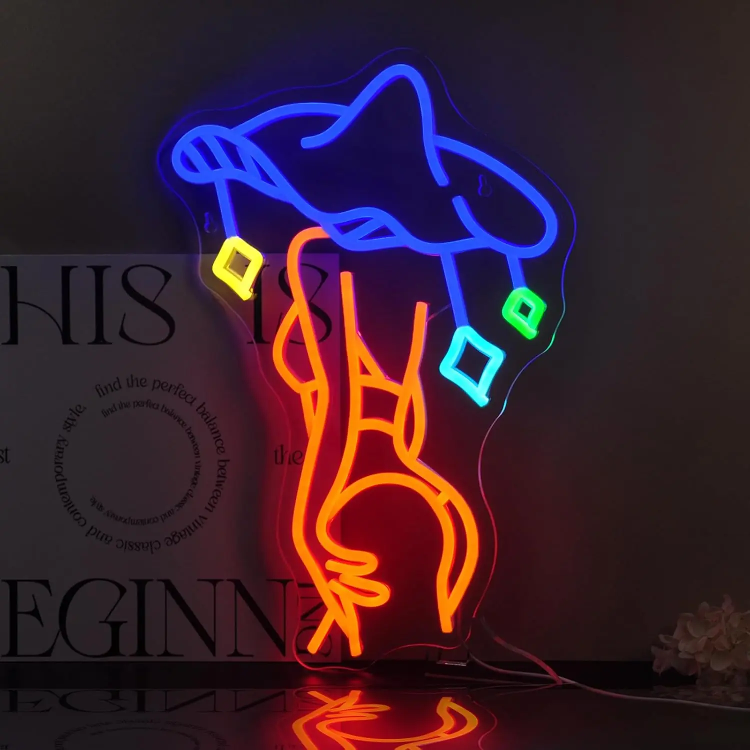 

Lady Mushroom Neon Sign USB LED Light for Tiki Bar Gaming Room Bedroom Decoration Neon personnalisé Gift Night Light