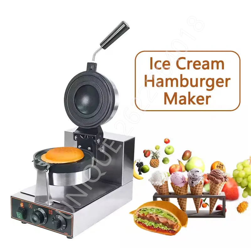 

Commercial UFO Burger Maker Machine Smart Temperature Control Waffle Hamburger Machine Simple Operation One-Step Molding