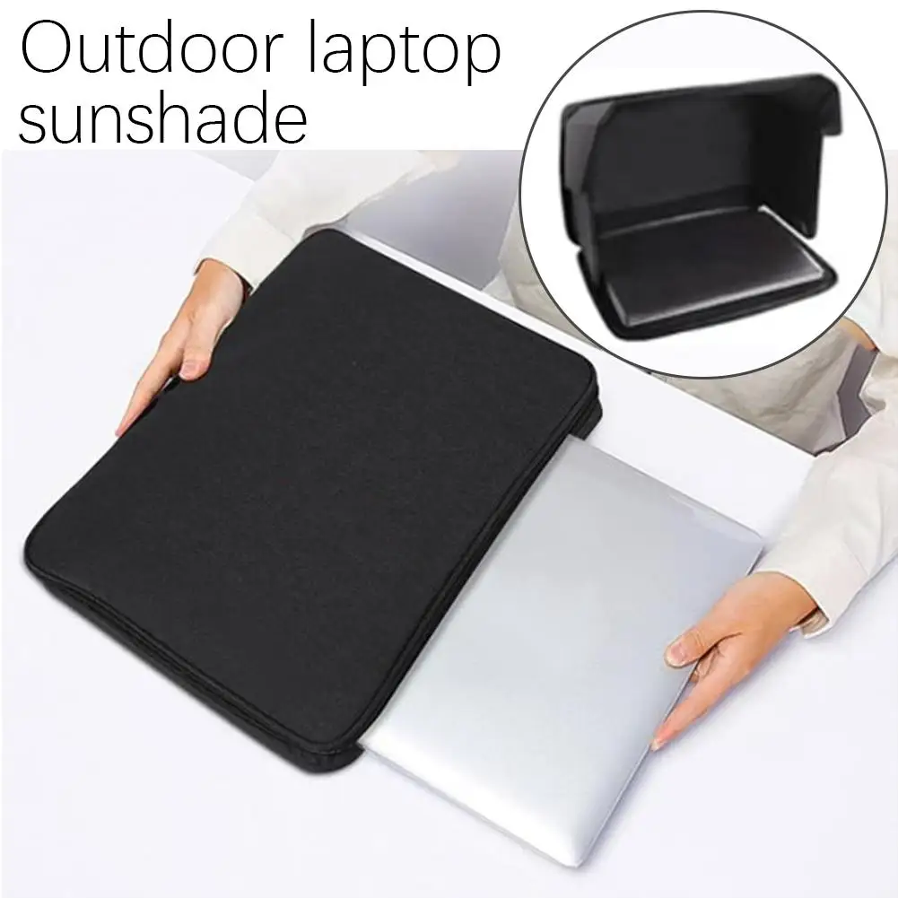 Laptop Sun Shade Ultra - light Foldable 14/16 Inches Laptop Umbrella Sun Glare Shield Computer Sun Protection Working Outside