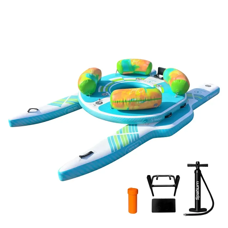 2026 New, High Quality Spatium Drop Stitch PVC Inflatable Floating Platform 600kg Load Bearing Sofa for Outdoor Water