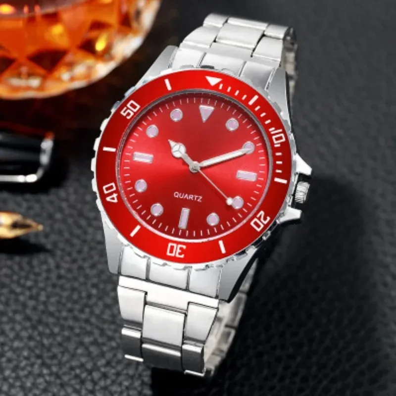 Men Watch Luxury Quartz Watch Business Watches Blue Dial Calendar Men Stainless Steel Band Fashion Male Wrist Watch Clock