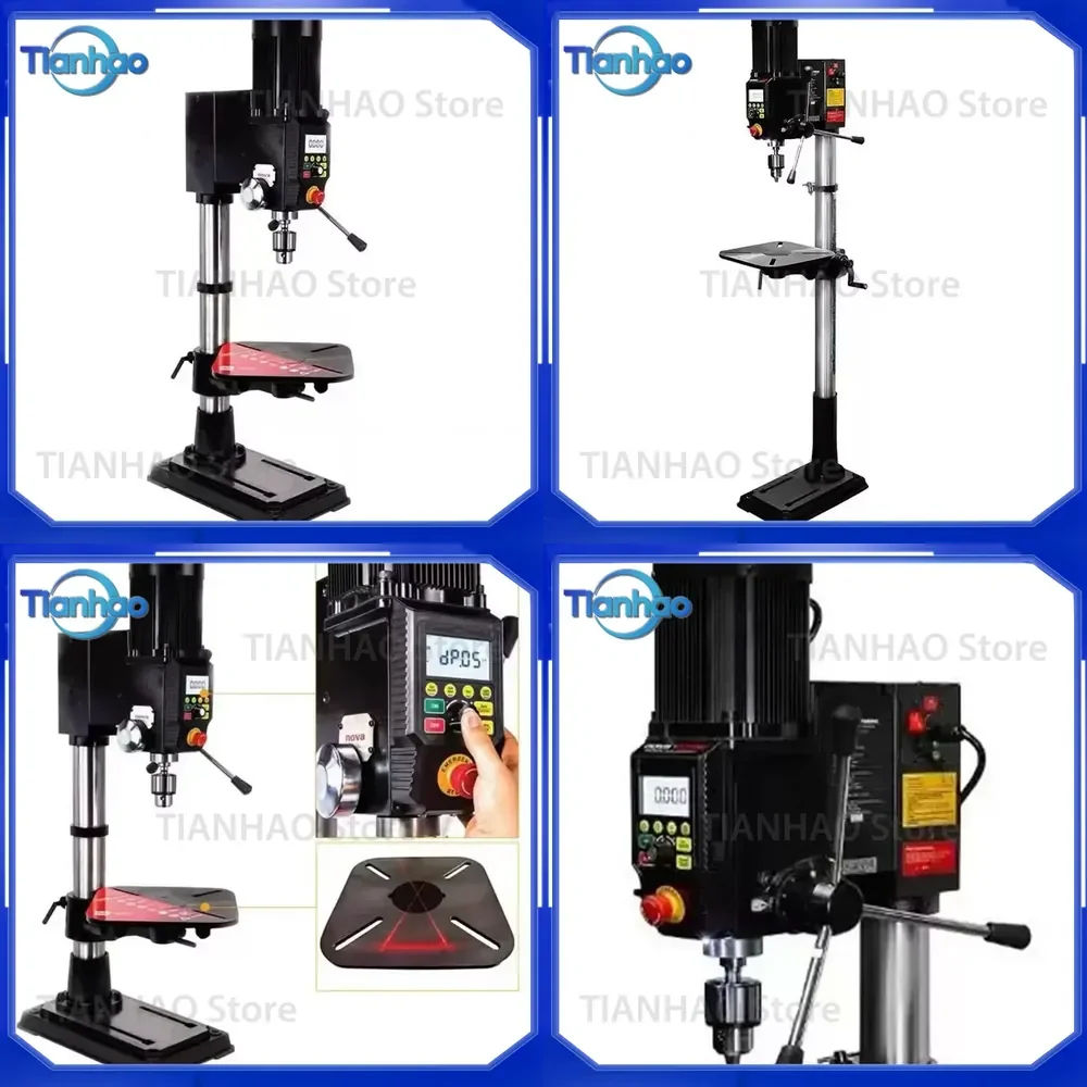 Smart Bench Drill Multifunctional Digital-Display High-Precision Vertical Drilling Machine with Laser Alignment for