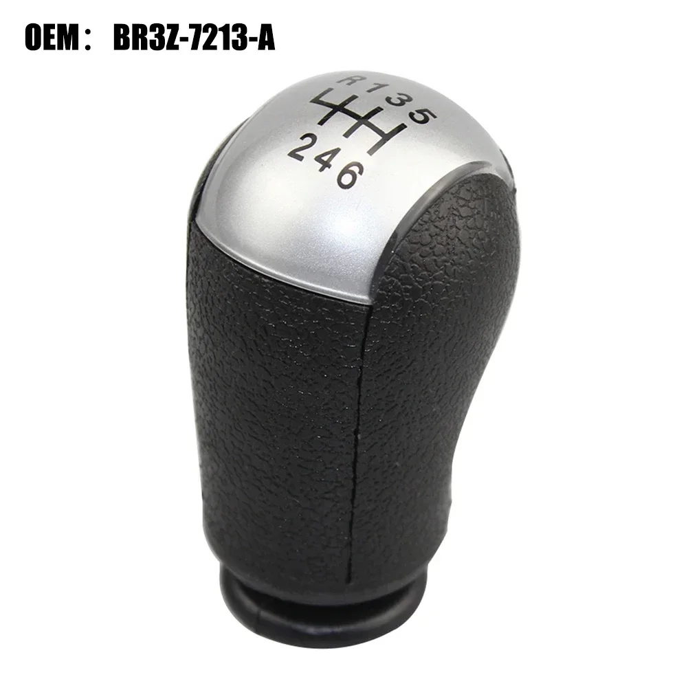 Black Gear Shift Knob 6 Speed Manual Gear Knob Practical Design Wear-resistant ABS+PP Material High-quality Materials