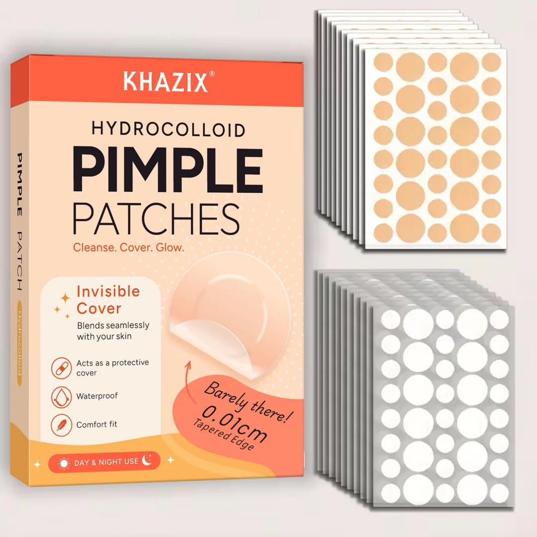 360/720Pcs Hydrocolloid Face Concealer Patches, Invisible Skin Stickers, Waterproof, Nude & Clear, Mixed Sizes, Day & Night Use