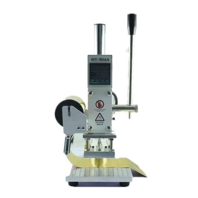 

company logo custom gold foil leather printing machine
