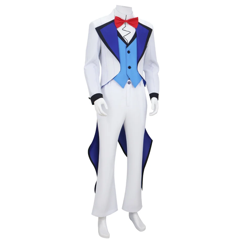 

2026 New Anime Hazzbin2 Cosplay Hotel VOX Cosplay Costume White Suit Top Pants Halloween Roleplay Clothes