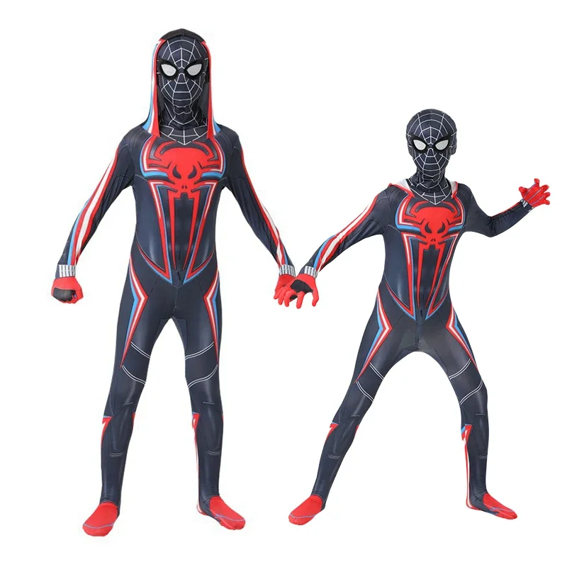 Spiderman Costume Miles Morales 2099 Spider Man Cosplay Costume Zenti Bodysuit Jumpsuit Halloween Costume for Adult Kids