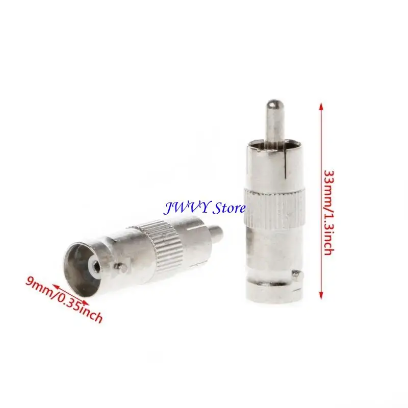 573A 10 PCS BNC Female to RCA Male Plug Coax Cable Adapters