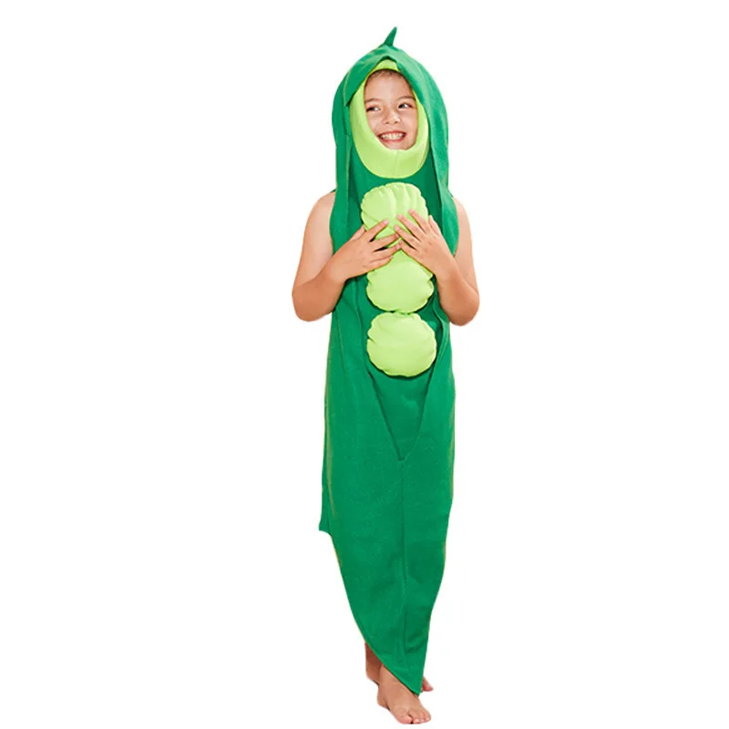 Halloween Festival Performance Anzug Par Bühne Rollenspiel Cosplay Erbse Schwamm Onesie Kostüm Damen Traditionelle ethnische Kleidung