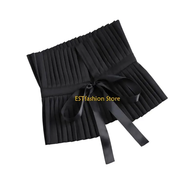 Y5GC غطاء ياقة قابل للفصل من القطن قابل للتنفس، أصفاد ناعمة من Flase Coloar، صديقة للبشرة لمناسبات المكتب والارتداء اليومي #4