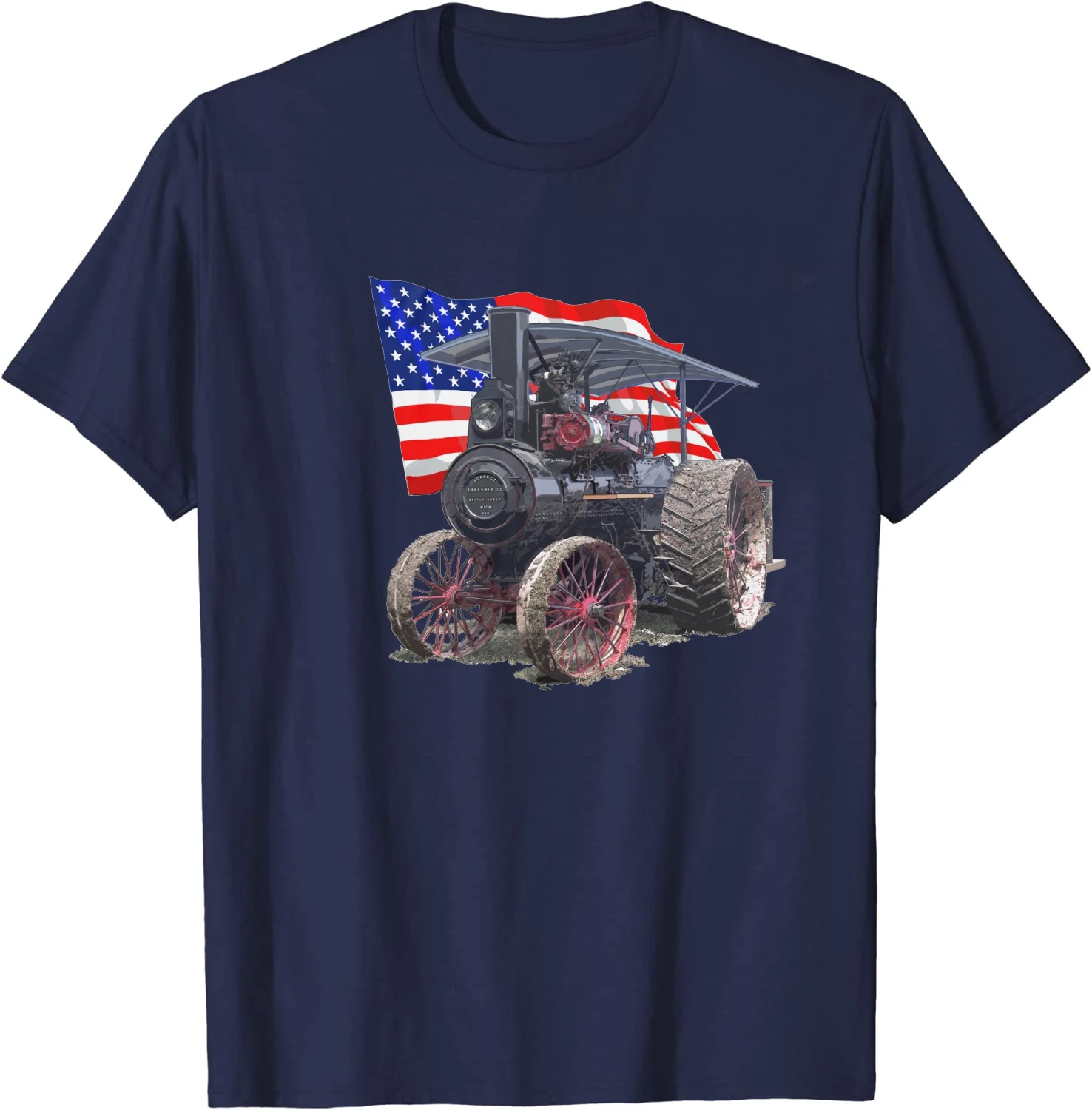 Advance Steam Traction Engine Vintage Car T-Shirt 100% Cotton O-Neck Summer Short Sleeve Casual Mens T-shirt Size S-3XL