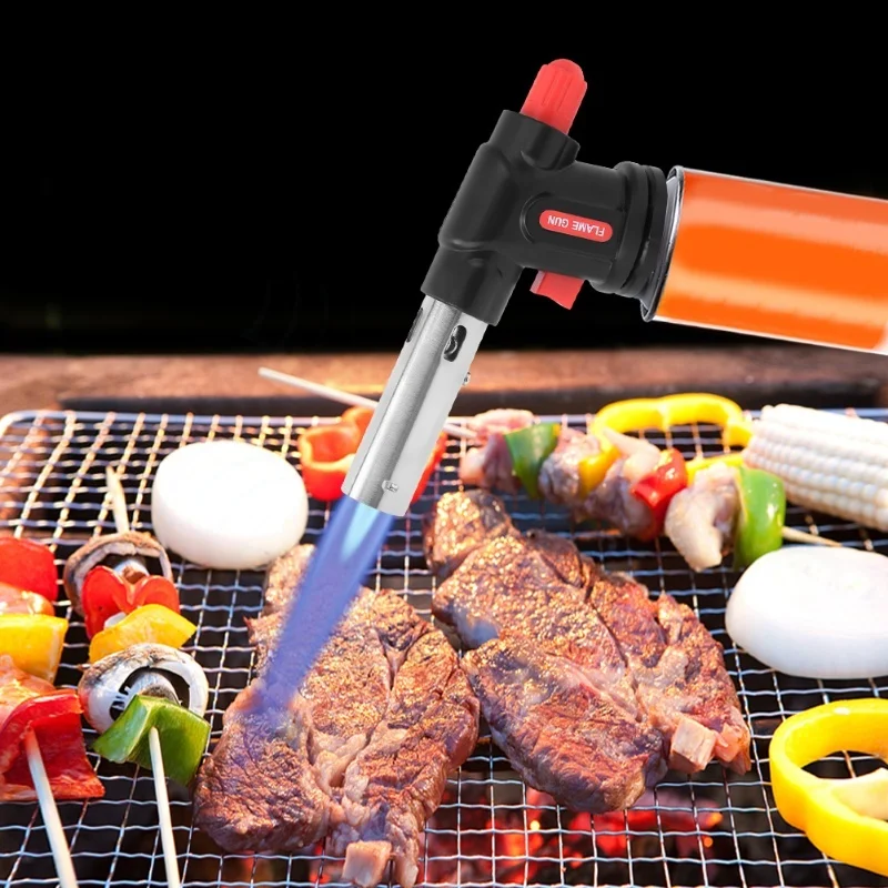 Gas Blow Torch Adjustable Electronic Ignition Welding Gun For Outdoors Barbecue 1300℃