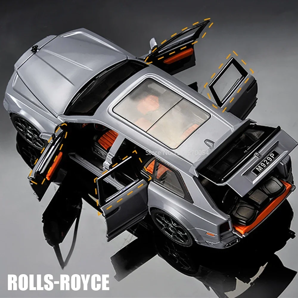 1/20 Scale Alloy Car Models Rolls-Royce Cullinan Metal Diecasts & Toy Vehicles Model Pull Back Cars For Kids Boy Gift Collection