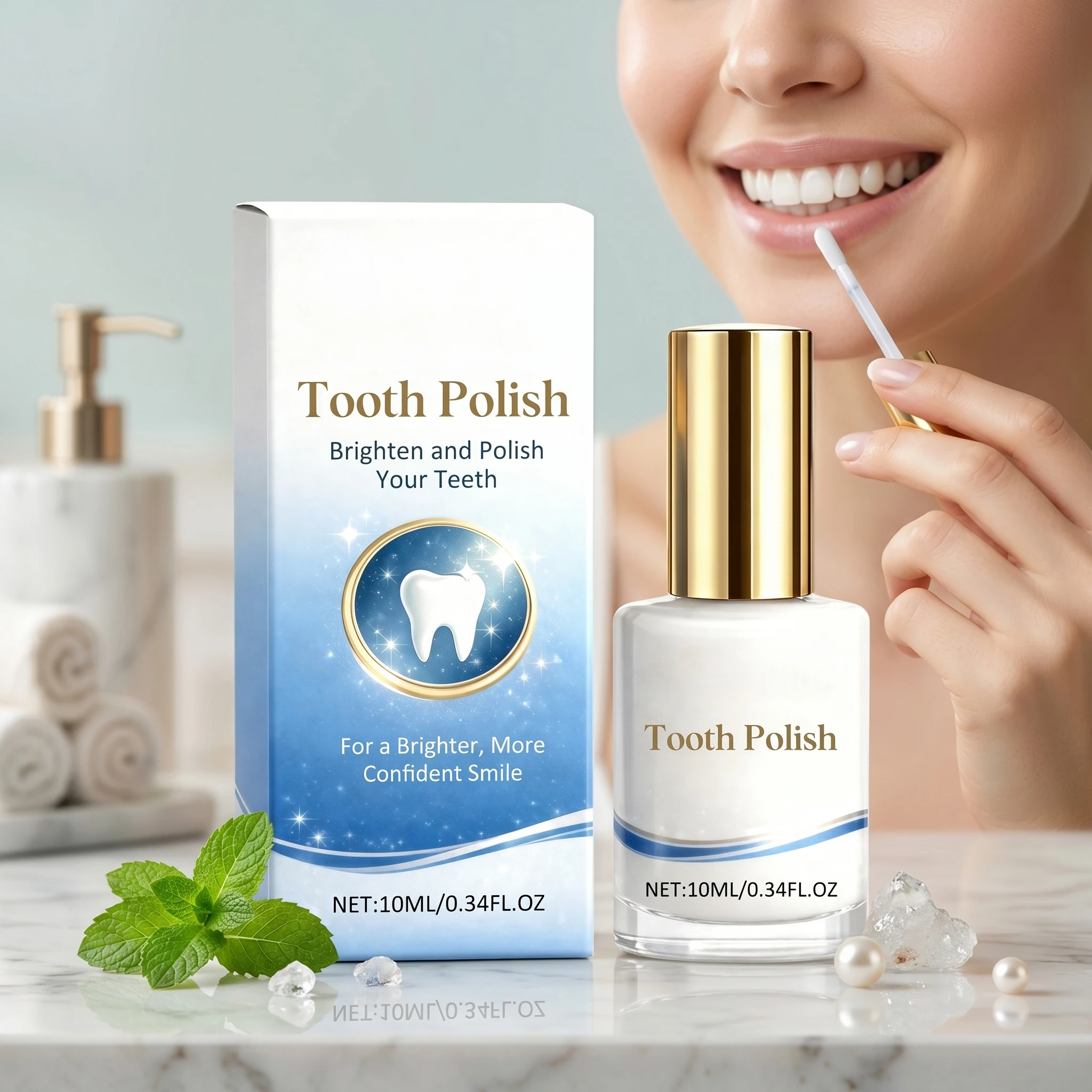 Brighten Teeth Paint Lasting Gloss Fade Yellow Erase Stains Brighten Teeth Fresh Breath Enamel Friendly Quick Dry Tooth Polish