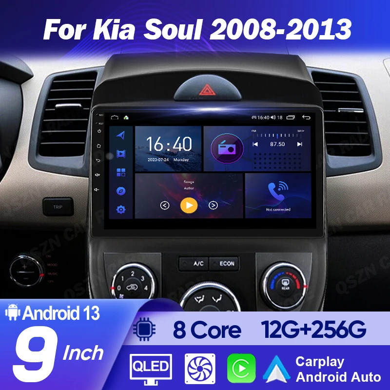 

QSZN Android 13 Автомобильный радиоприемник для Kia Soul 2008-2013 Мультимедийный видеоплеер Навигация Стерео GPS 4G DSP Carplay Авторадио 2Din DVD