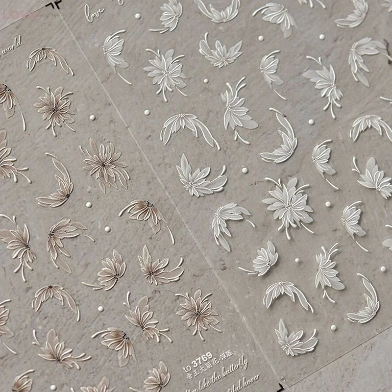 [L&P] ملصق أظافر على شكل داليا داينتي مجسم لتخفيف الأظافر ملصق لاصق لتزيين الأظافر بنفسك