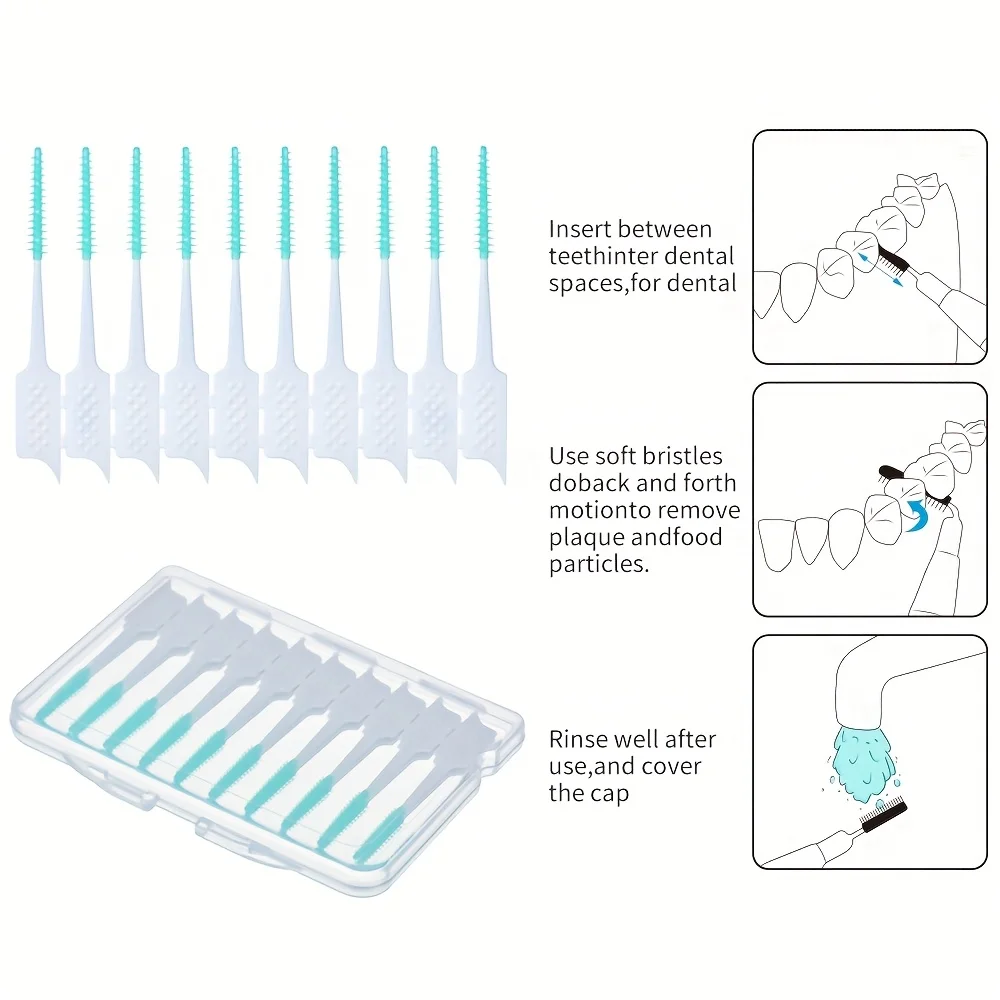 40/200 Soft Glue Interdental Brush, Straight Interdental Brush, Orthodontic Correction Interdental Brush, Disposable Toothbrush