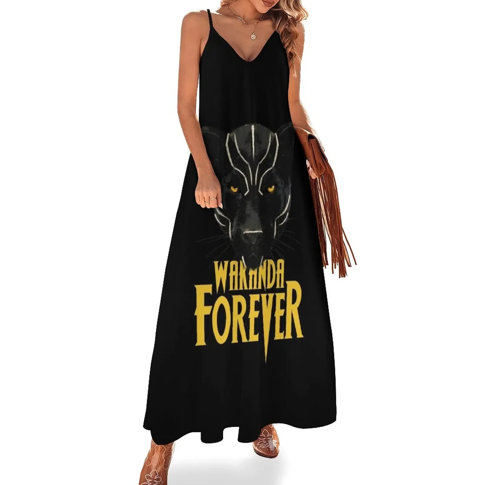 

Wakanda Forever Sleeveless Dress summer dress Woman fashion