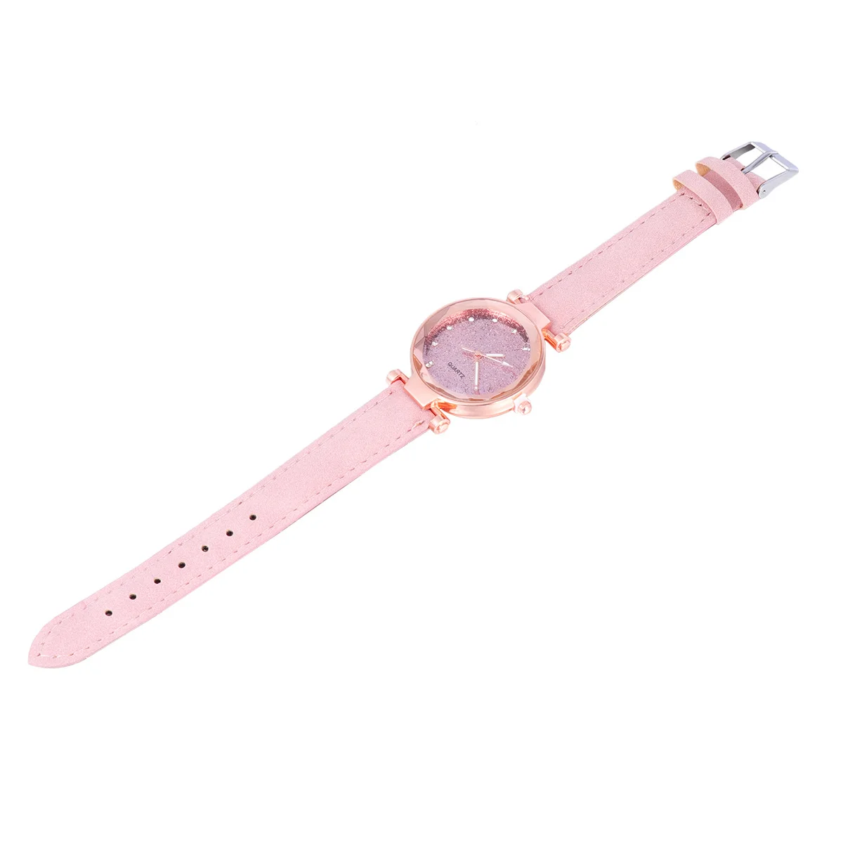 

2 шт. модные женские часы кварцевые небесные блестящие наручные часы точное время стильный подарок на день рождения зеленый розовый