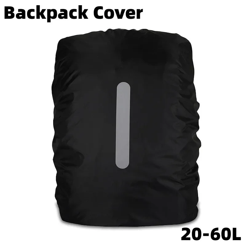 

1pc Backpack Rain Cover 20-70L Outdoor Camping Hiking Mountaineering Dust Backpack Bag Black Classic Waterproof Rain Cap Cover