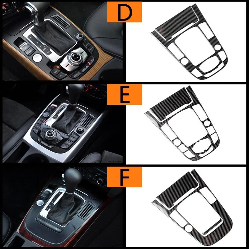 Real Carbon Fiber Center Console Gear Shift Panel Cover Frame Trim For Audi A4 B8 A5 2009 2010 - 2016/ Q5 2010-2018