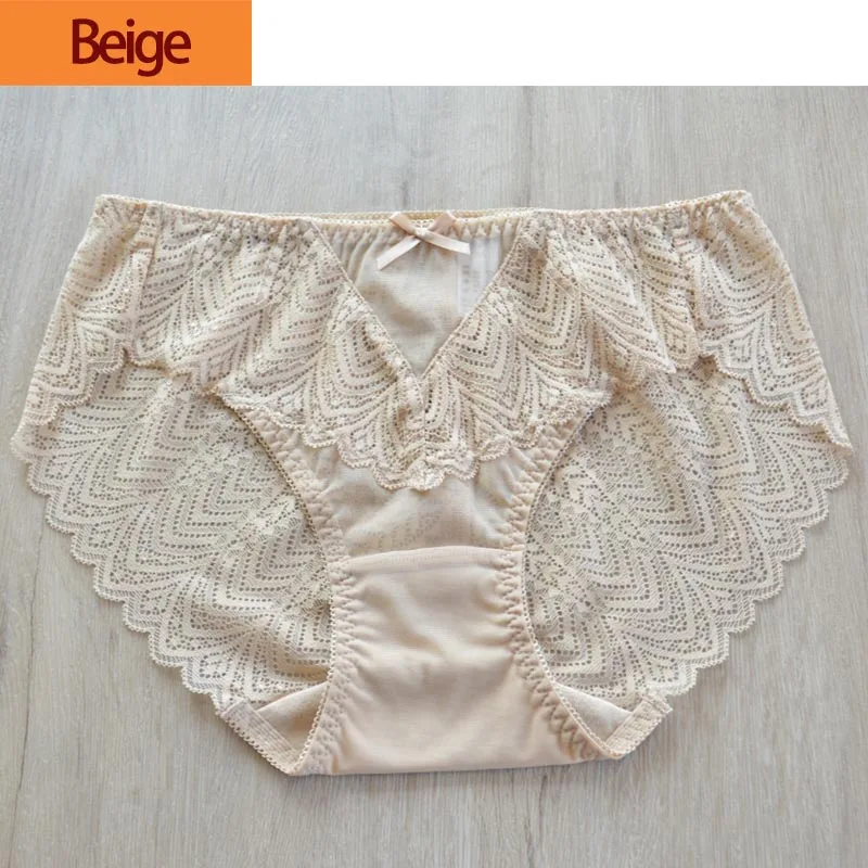 Lace Underpanties Underpanty Briefs For Lady Plus Size underpanties Lace Lingeries grey Women\'s Panty Underwear 5pcs/Lot zometg