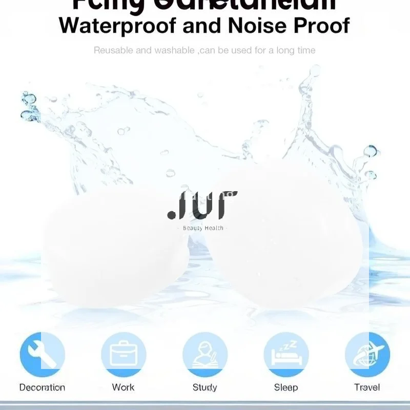 12Pcs/box Reusable Earplugs Silicone Ear Plugs For Sleeping Swimming Traveling Studying Noise Reduction Flexible Ear Plugs