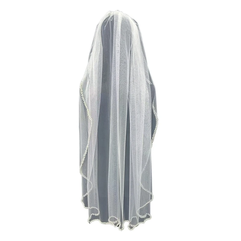 Bridal Veil Hair Comb Single Layer Midlength Wedding Veil Wedding Dress Accessory