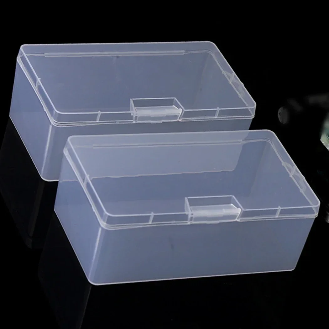Prostokątny plastikowy przezroczysty z pokrywką Pojemnik do przechowywania Pojemnik do przechowywania Uniwersalny pojemnik do przechowywania w domu 16 * 8,8 * 6 cm