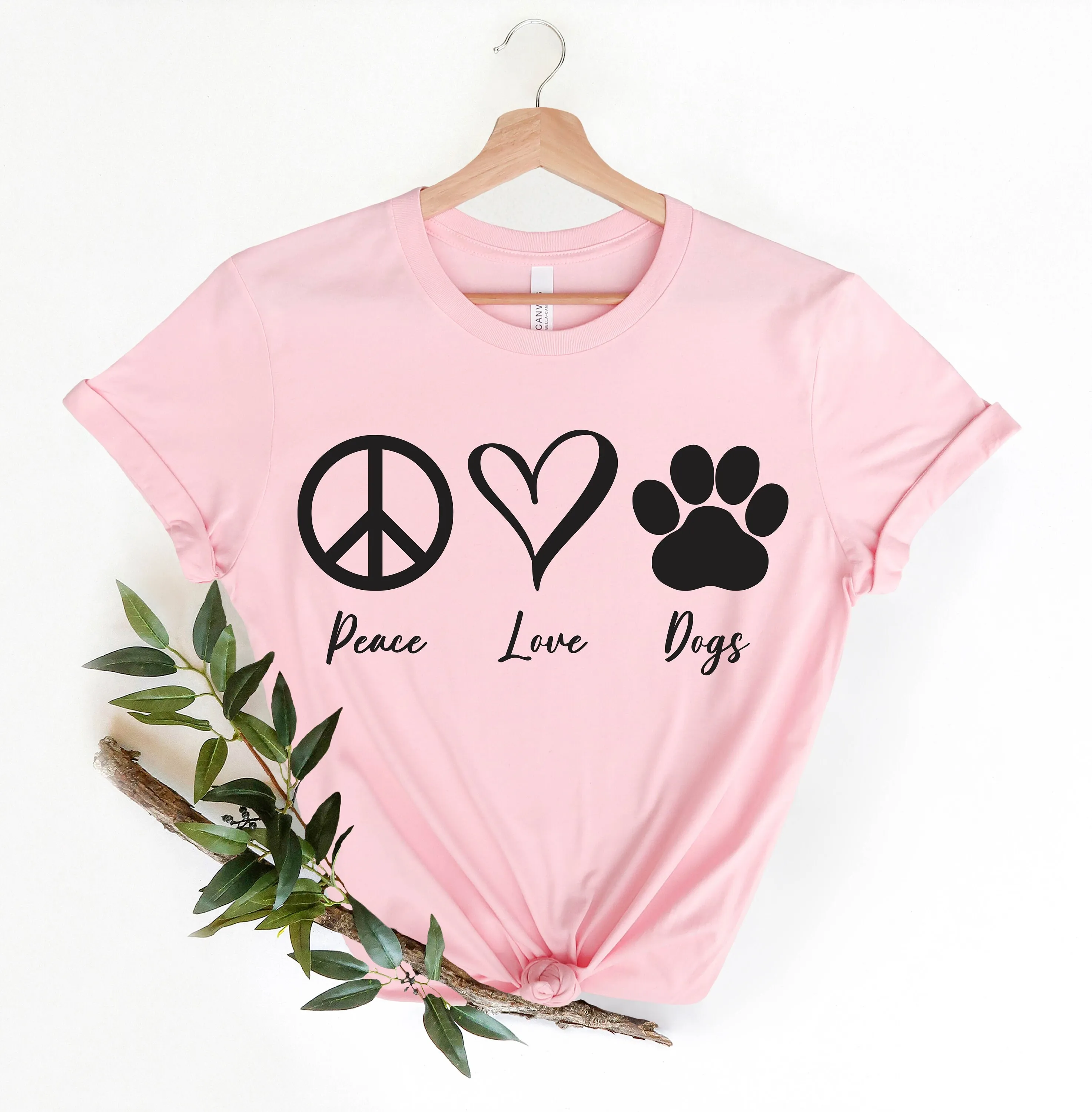 Peace Love Dogs T Shirt Dog Owner Gift S For Lovers Animal Lover Fur Mama Paws Pet