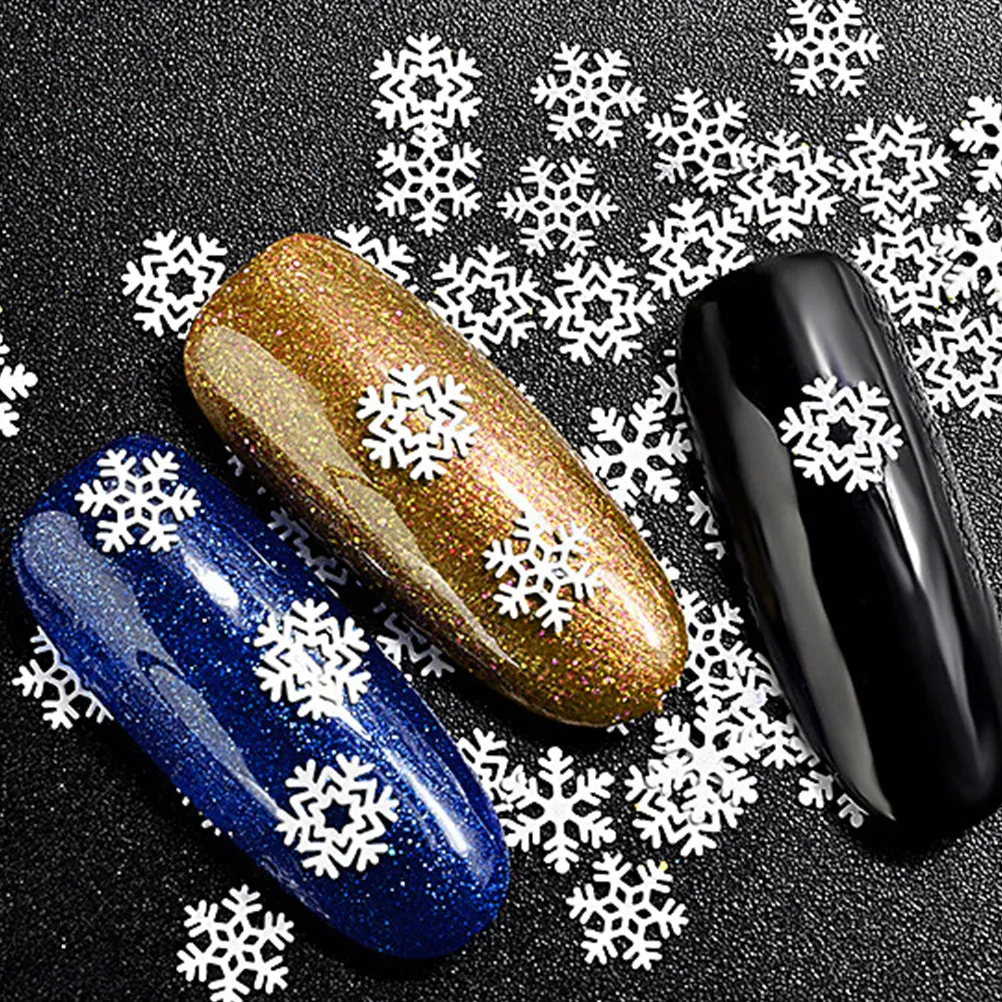 3 Boxes Christmas Snowflake Nail Sequins Glitter Nail Art Stickers DIY Craft Decor for Nails Photo Props Home Phone Case